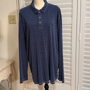 Tommy Bahama Navy Long Sleeve Polo
